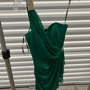 Green cocktail dress